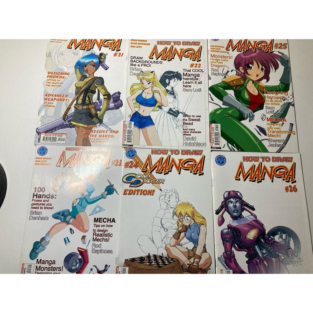 How To Draw Manga Lot of 6 Books Issue 21-26